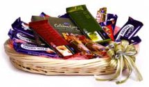 Cadburys mixed chocolates in a basket